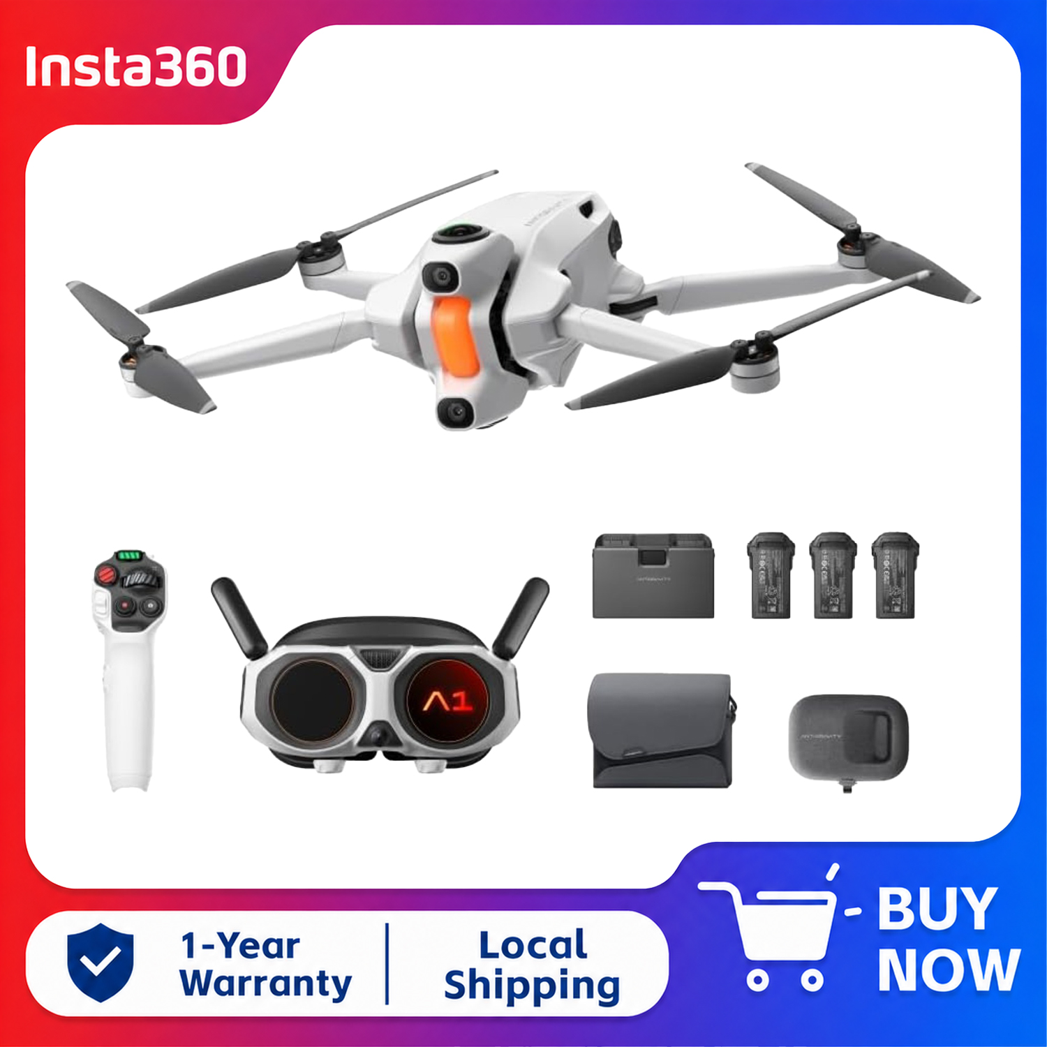 Insta360 Antigravity A1 Explor - Drone Gimbal For Insta360 ulasan dan harga